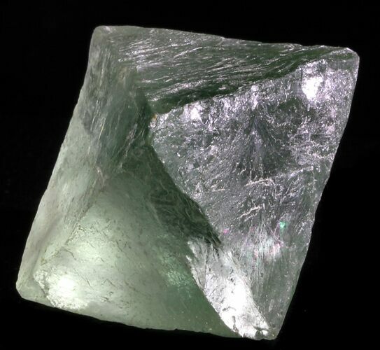 Green Fluorite Octahedron - Highly Fluorescent #33650